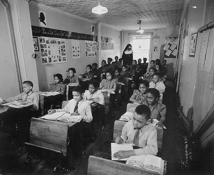 Classroom #2, St. Marks School, NYC, 1941 vintage...