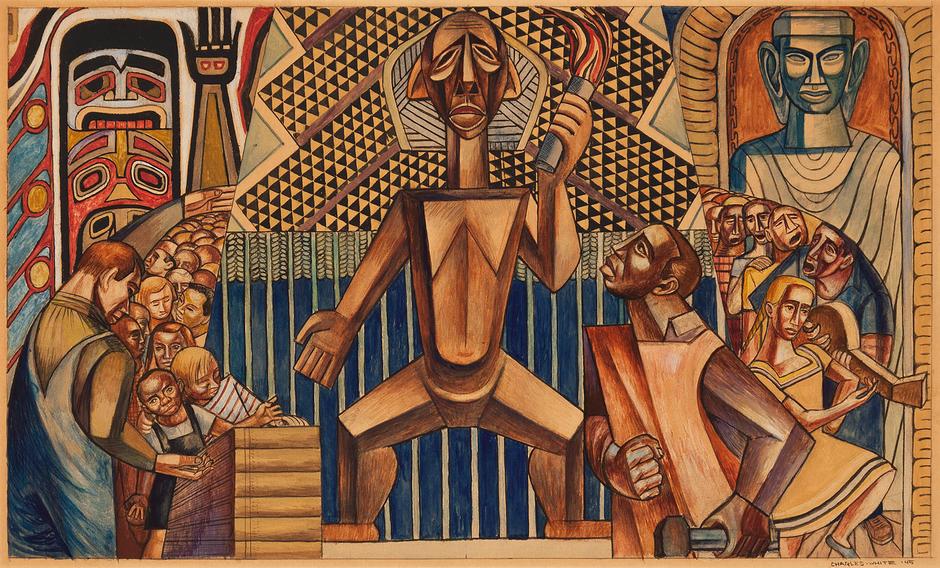 Charles White (1918-1979) Untitled, 1945 tempera a...