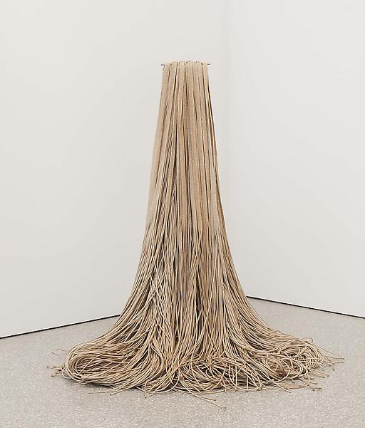 Spill, c.1985 jute with metal base 45" x 42&q...
